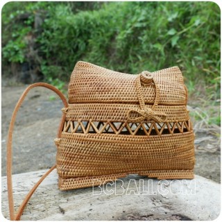 classic style rattan sling bags unique fashion design handmade